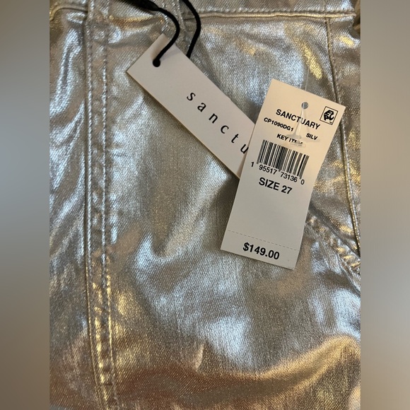 SANCTUARY HAYDEN METALLIC BOOTCUT PANTS SIZE 27 & 28 - Picture 5 of 8